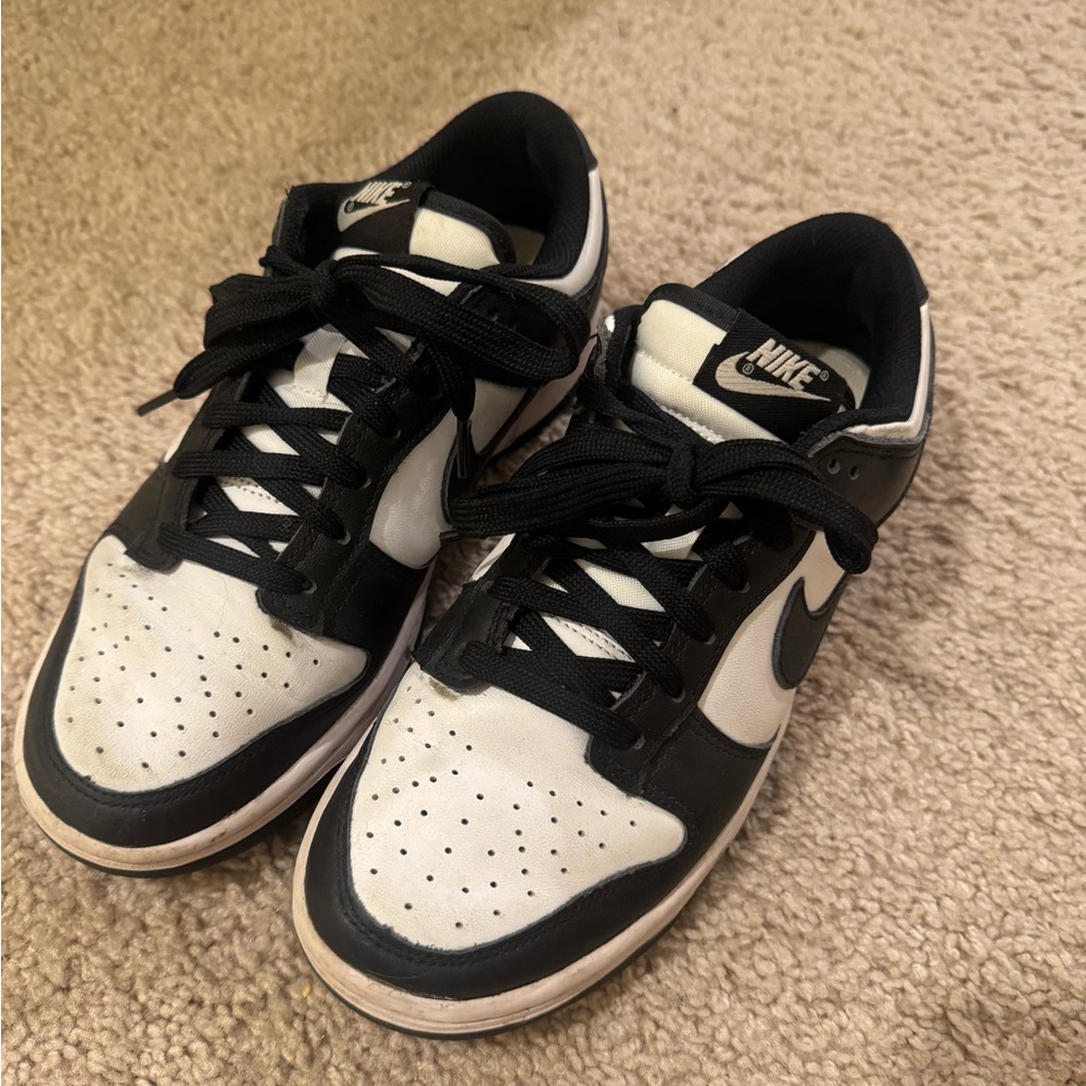 LIGHTLY USED Nike Dunk Low Retro White Black Panda - Picture 2 of 5